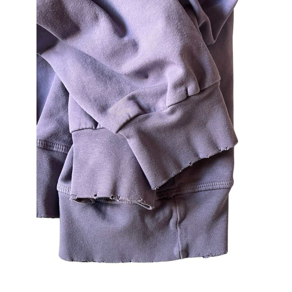 ELECTRIC & ROSE WOMENS OVERSIZED SWEATSHIRT DISTRESSED HEM NECK PURPLE SZ LARGE - Picture 10 of 12